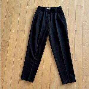L.L. Bean Hight Waisted Pleated Black Trousers